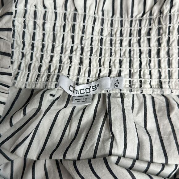 Chico’s SZ 4 Poplin Tunic Top - Picture 6 of 9